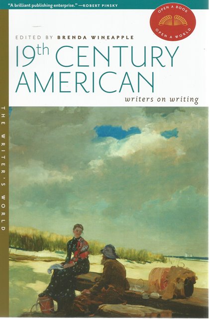 Front cover of 19th Century American Writers on Writing edited by Brenda Wineapple
