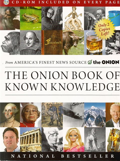 Front cover of The Onion Book of Known Knowledge by The Onion
