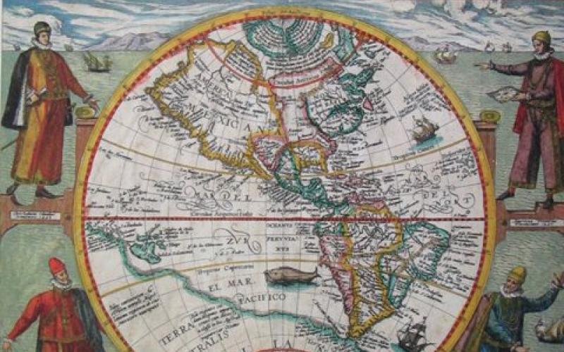 Front cover of Mapping the New World by Anne Armitage and Laura Beresford