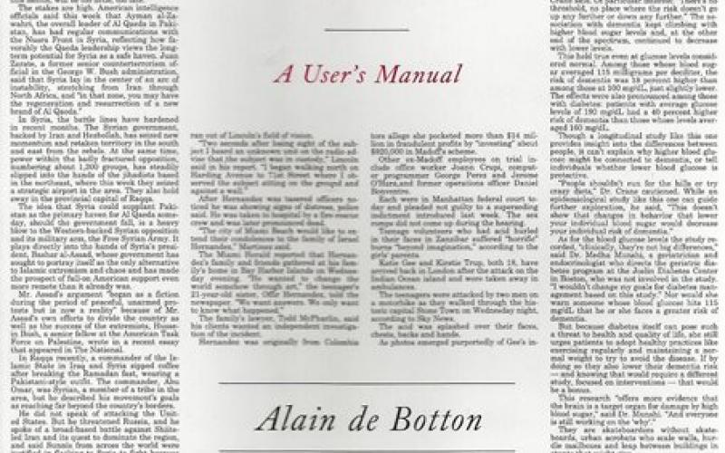 Front cover of The News by Alain de Botton