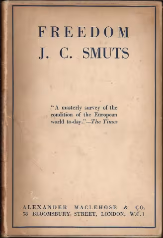 Front cover of Freedom by J. C. Smuts