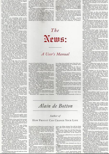 Front cover of The News by Alain de Botton