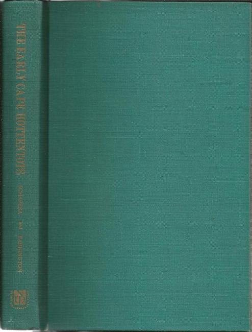 Front cover of The Early Cape Hottentots by Schapera and Farrington