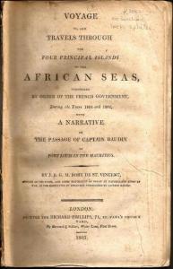 Title page of African Seas by JBGM Bory De St. Vincent