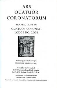 Title page of Ars Quatuor Coronatorum: Volume 93