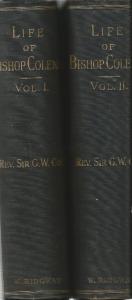 Spines of The Life of Bishop Colenso: Volumes I & II by G. W. Cox