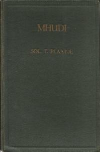 Front cover of First edition copy of Mhudi by Sol. T. Plaatje
